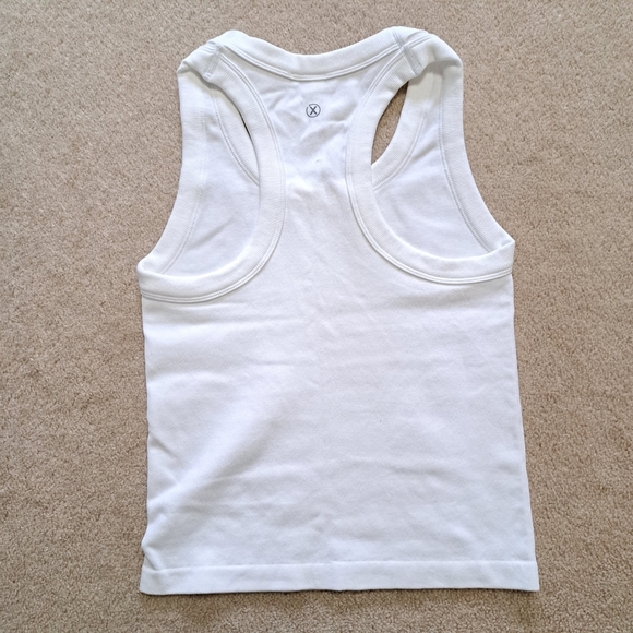 Reflex Set Of 3 Tanks Racer Back Ribbed Seamless Grey White Blue Size Small - Picture 8 of 14